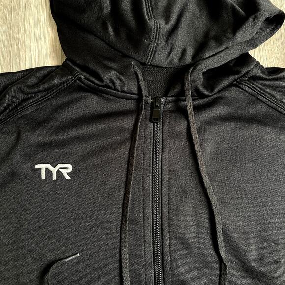 TYR Apparel Men’s Sweat Zip Hoodie Shirt - TALIN2A - Black - Size XS - $50 - Picture 3 of 7